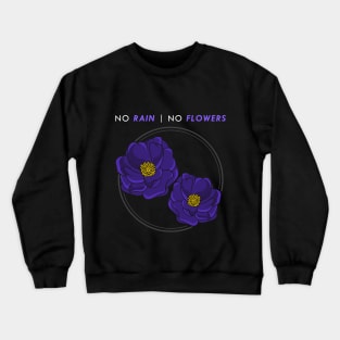 Flowers with blue Blossoms Crewneck Sweatshirt